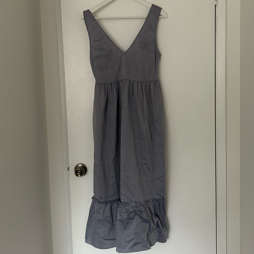 Urban Outfitters double v-neck chambray dress